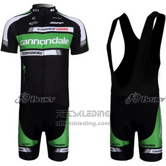 2011 Fietskleding Cannondale Zwart en Groen Korte Mouwen en Koersbroek